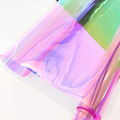 Generic 30cmx135cm Holografisches Vinylgewebe Rollen, schillernder transparenter PVC-Stoff, Wasserdicht Kunstleder Für Kunsthandwerk, DIY-Dekoration (Rosa) Generic 30cmx135cm Holografisches Vinylgewebe Rollen, schillernder transparenter PVC-Stoff, Wasserdicht Kunstleder Für Kunsthandwerk, DIY-Dekoration (Rosa)
