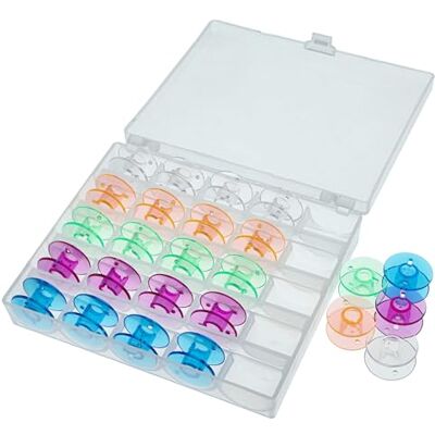vhbw Aufbewahrungs-Box kompatibel mit Pfaff Creative 1,5 Nähmaschinen-Spulen inkl. Unterfaden-Spulen, Farbig vhbw Aufbewahrungs-Box kompatibel mit Pfaff Creative 1,5 Nähmaschinen-Spulen inkl. Unterfaden-Spulen, Farbig