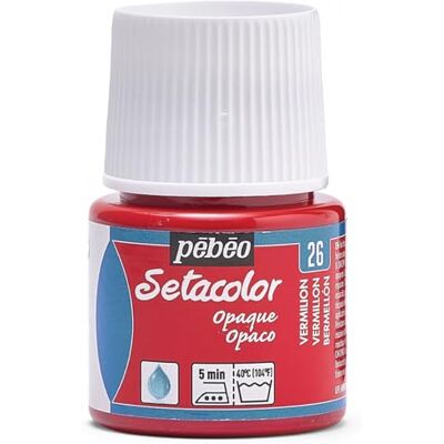 PEBEO Setacolor Opak Stoffmalfarbe, Effekt Buntglas, Zinnoberrot, Zinnoberrot PEBEO Setacolor Opak Stoffmalfarbe, Effekt Buntglas, Zinnoberrot, Zinnoberrot
