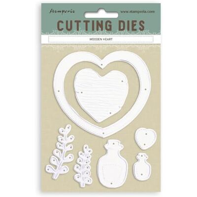 Stamperia Cutting Dies for Scrapbooking, Albums, Card Making, Bullet Journalling and More, Create Decorations with Natural Elements, Perfect for Crafts and Gifting (A6) (Timeless, Wooden Heart) Stamperia Cutting Dies for Scrapbooking, Albums, Card Making, Bullet Journalling and More, Create Decorations with Natural Elements, Perfect for Crafts and Gifting (A6) (Timeless, Wooden Heart)
