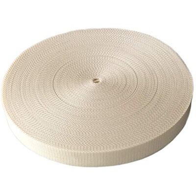 Schnoschi Gurtband Polypropylen 25 Meter lang – viele Verschiedene Breiten und Farben 10mm 15mm 20mm 25mm 30mm 40mm 50 mm (Creme, 20 mm) Schnoschi Gurtband Polypropylen 25 Meter lang – viele Verschiedene Breiten und Farben 10mm 15mm 20mm 25mm 30mm 40mm 50 mm (Creme, 20 mm)