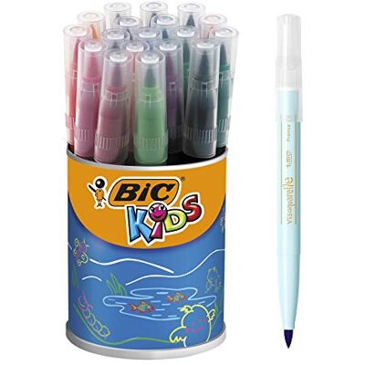 BIC Kids Filzstifte Kid Couleur XL, Fasermaler zum Malen in 12 auswaschbaren Farben, mit dicker Spitze, im Karton Etui, ab 5 Jahre BIC Kids Filzstifte Kid Couleur XL, Fasermaler zum Malen in 12 auswaschbaren Farben, mit dicker Spitze, im Karton Etui, ab 5 Jahre