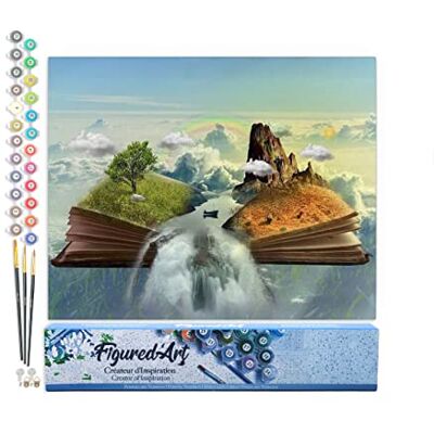 ART Malen Nach Zahlen Erwachsene Buch Landschaft Paint by Numbers Basteln DIY Bastelset 40x50cm ohne Holzrahmen ART Malen Nach Zahlen Erwachsene Buch Landschaft Paint by Numbers Basteln DIY Bastelset 40x50cm ohne Holzrahmen