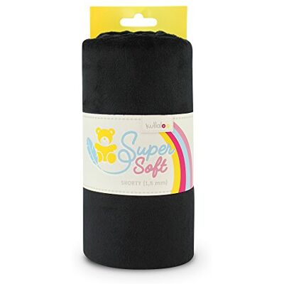 kullaloo Plüsch Stoff SuperSoft SHORTY in vielen Farben 1,5mm Florlänge, EN 71-3 & EN 71-9 Zertifiziert (schwarz) kullaloo Plüsch Stoff SuperSoft SHORTY in vielen Farben 1,5mm Florlänge, EN 71-3 & EN 71-9 Zertifiziert (schwarz)