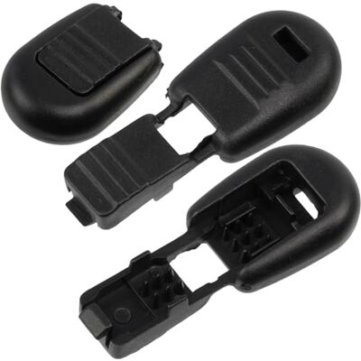 AERZETIX Satz mit 24 faltbare Kordelenden 22 mm für Spitzenkordel Farbe schwarz aus Kunststoff Nähprojekte kreatives Hobby AERZETIX Satz mit 24 faltbare Kordelenden 22 mm für Spitzenkordel Farbe schwarz aus Kunststoff Nähprojekte kreatives Hobby