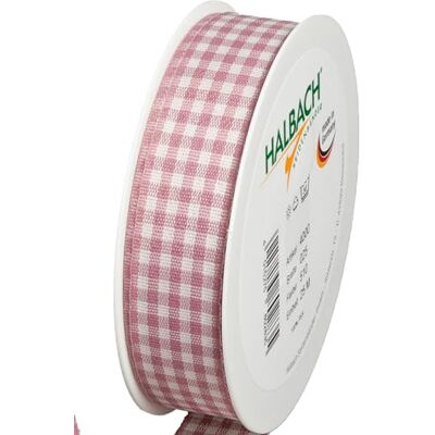 Halbach Vichy-Karo-Geschenkband, 25 mm x 25 m, pale berry Halbach Vichy-Karo-Geschenkband, 25 mm x 25 m, pale berry