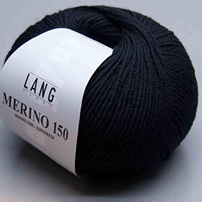 Lang Yarns Merino 150 Superwash 0004 schwarz Lang Yarns Merino 150 Superwash 0004 schwarz