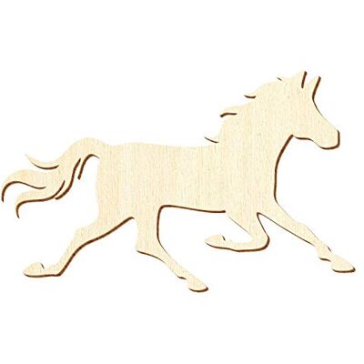 Bütic GmbH Rennendes Holz Pferd Deko Zuschnitte 5-50cm, Größe:7cm, Pack mit:10 Stück Bütic GmbH Rennendes Holz Pferd Deko Zuschnitte 5-50cm, Größe:7cm, Pack mit:10 Stück
