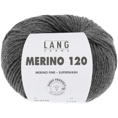 Lang Yarns Merino 120 Superwash 0270 dunkelgrau melange Lang Yarns Merino 120 Superwash 0270 dunkelgrau melange