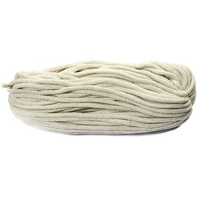 Jajasio Baumwollkordel 6 mm dick und 50 Meter lang, Natur Baumwollseil in creme Farbe, dickes Baumwollseil in Beige für Handwerk oder Gartenarbeiten, Baumwollschnur zum Befestigen oder zum Dekorieren von Geschenkverpackungen Jajasio Baumwollkordel 6 mm dick und 50 Meter lang, Natur Baumwollseil in creme Farbe, dickes Baumwollseil in Beige für Handwerk oder Gartenarbeiten, Baumwollschnur zum Befestigen oder zum Dekorieren von Geschenkverpackungen