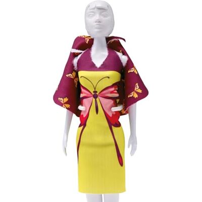 Vervaco DRESS YOUR DOLL Mini Schneiderpuppe Nähset Anfänger Mit Stoff BUTTERFLY Modepuppen Kleidung Nähen Lernen für Kinder Kreatives Hobby für Zuhause ca. 30 x 39 cm Modedesign Puppe Fashion Design Kit Vervaco DRESS YOUR DOLL Mini Schneiderpuppe Nähset Anfänger Mit Stoff BUTTERFLY Modepuppen Kleidung Nähen Lernen für Kinder Kreatives Hobby für Zuhause ca. 30 x 39 cm Modedesign Puppe Fashion Design Kit