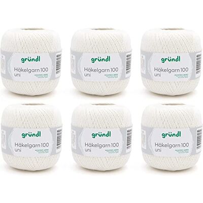 Gründl Baumwollgarn - Creme - 6 Stück Gründl Baumwollgarn - Creme - 6 Stück