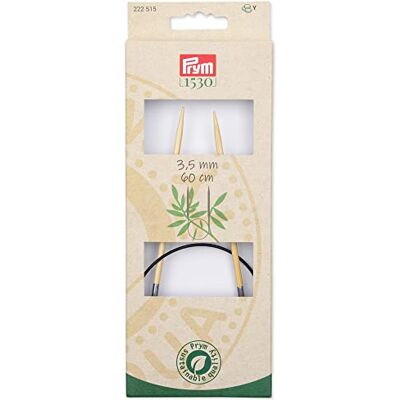 Prym 222515 Rundstricknadel 1530, Bambus, 60cm, 3,5mm, Holzfarben Prym 222515 Rundstricknadel 1530, Bambus, 60cm, 3,5mm, Holzfarben