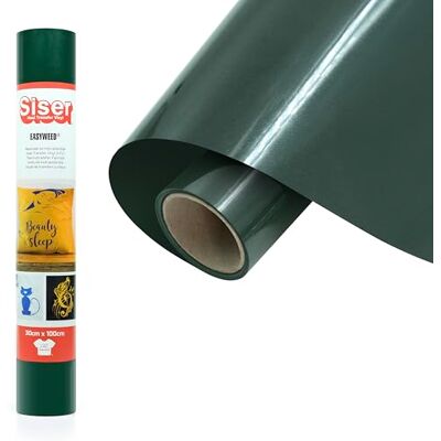 SISER ® EasyWeed® Dunkelgrün, 30cm x 1m, thermo-transferierbare Flexfolie zur Personalisierung von Stoffen, kreative Hobbys, VeganOk und Öko-Tex Standard 100 Klasse I zertifiziert SISER ® EasyWeed® Dunkelgrün, 30cm x 1m, thermo-transferierbare Flexfolie zur Personalisierung von Stoffen, kreative Hobbys, VeganOk und Öko-Tex Standard 100 Klasse I zertifiziert