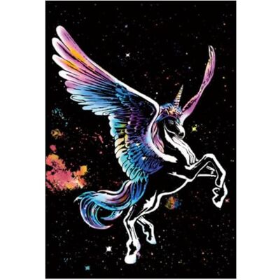 Generic Einhorn-Kratzkunst für Jugendliche und Erwachsene, Foliengravur-Kunstset Tiere Regenbogen-Kratzpapier für Jugendliche und Erwachsene mit 3 Werkzeugen, Regenbogen-Mal- und Skizzenblöcken, 39,9 x 28 Generic Einhorn-Kratzkunst für Jugendliche und Erwachsene, Foliengravur-Kunstset Tiere Regenbogen-Kratzpapier für Jugendliche und Erwachsene mit 3 Werkzeugen, Regenbogen-Mal- und Skizzenblöcken, 39,9 x 28