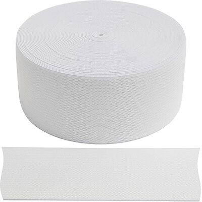 AERZETIX C67544 Flaches geflochtenes Gummiband 10 Meter Breite 45 mm Polyester + Latex Farbe weiß AERZETIX C67544 Flaches geflochtenes Gummiband 10 Meter Breite 45 mm Polyester + Latex Farbe weiß