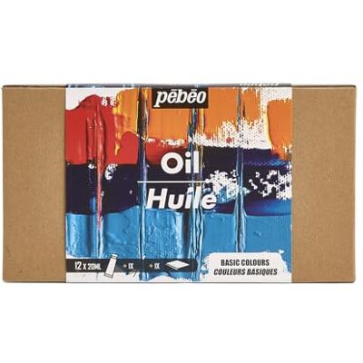 PEBEO Studio Öl XL Set 12 Tuben 20 Ml Grundfarben + Zubehör Ölmalerei Set für Künstler und Anfänger Pinsel + Spatel + Karton Intensive Farben, Siehe in Beschreibung PEBEO Studio Öl XL Set 12 Tuben 20 Ml Grundfarben + Zubehör Ölmalerei Set für Künstler und Anfänger Pinsel + Spatel + Karton Intensive Farben, Siehe in Beschreibung