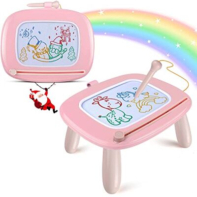 Smasiagon Magnetische Maltafel Zaubertafel für Kinder, Bunte Löschbare Magnettafel Zeichentafel mit Beinen für Kleinkind Spielzeug ab 1 2 3 Jahre Mädchen Geschenk (Hellrosa) Smasiagon Magnetische Maltafel Zaubertafel für Kinder, Bunte Löschbare Magnettafel Zeichentafel mit Beinen für Kleinkind Spielzeug ab 1 2 3 Jahre Mädchen Geschenk (Hellrosa)