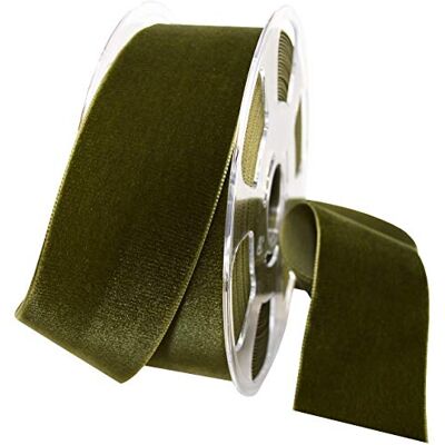 Morex Nylvalour Schweizer Samtstoff, 5,1 cm x 9,1 m, tiefer Salbeigrün Morex Nylvalour Schweizer Samtstoff, 5,1 cm x 9,1 m, tiefer Salbeigrün