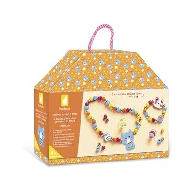Janod – 4 Holzschmuckstücke zum Basteln Kleine Katzen – Die ersten Schmuck-Workshops – DIY-Schmuck basteln – Kreativset für Kinder – Förderung der Feinmotorik und Konzentration – Ab 4 Jahren Janod – 4 Holzschmuckstücke zum Basteln Kleine Katzen – Die ersten Schmuck-Workshops – DIY-Schmuck basteln – Kreativset für Kinder – Förderung der Feinmotorik und Konzentration – Ab 4 Jahren