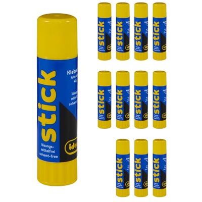 Idena 90223 Klebestift, farblos, 12 x 40 g, lösungsmittelfrei, kinderfreundlicher Kleber für Kunst und Bastelarbeiten Idena 90223 Klebestift, farblos, 12 x 40 g, lösungsmittelfrei, kinderfreundlicher Kleber für Kunst und Bastelarbeiten