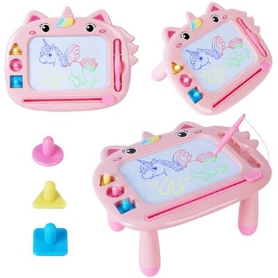 LURICO Maltafel Zaubertafel mit Beinen, Magnetische Zeichenbrett Lernspielzeug für Kinder Zeichentafel mit 3 Stempeln Magic Painting Board Pädagogische Spielzeug für 1-5 Jahre Jungen und Mädchen Geschenk LURICO Maltafel Zaubertafel mit Beinen, Magnetische Zeichenbrett Lernspielzeug für Kinder Zeichentafel mit 3 Stempeln Magic Painting Board Pädagogische Spielzeug für 1-5 Jahre Jungen und Mädchen Geschenk