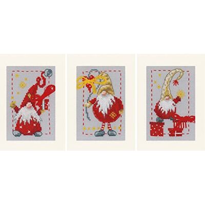 Vervaco Gezählter Kreuzstich Stickpackungen Grußkarten zum Selbstgestalten Wichtel 3er DIY Postkarten Set Erwachsene Sticken Bastelset ca. 10,5 x 15 cm Stickset für Anfänger Kreatives Geschenk Vervaco Gezählter Kreuzstich Stickpackungen Grußkarten zum Selbstgestalten Wichtel 3er DIY Postkarten Set Erwachsene Sticken Bastelset ca. 10,5 x 15 cm Stickset für Anfänger Kreatives Geschenk