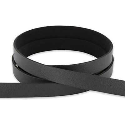 Auroris weiches flaches Band aus Lederimitat Farbe/Breite/Länge wählbar Variante: schwarz/Breite 10mm / Länge 5m Auroris weiches flaches Band aus Lederimitat Farbe/Breite/Länge wählbar Variante: schwarz/Breite 10mm / Länge 5m