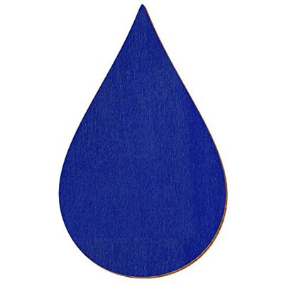 Bütic GmbH Blauer Holz Regentropfen 3-50cm Deko Basteln, Größe:7cm, Pack mit:10 Stück Bütic GmbH Blauer Holz Regentropfen 3-50cm Deko Basteln, Größe:7cm, Pack mit:10 Stück