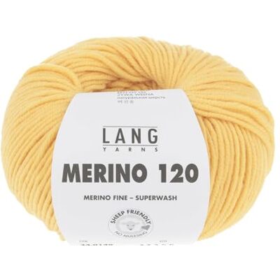 Lang Yarns Merino 120 Farbe: Goldgelb (0149) 50 g / ca. 120 m Wolle Lang Yarns Merino 120 Farbe: Goldgelb (0149) 50 g / ca. 120 m Wolle