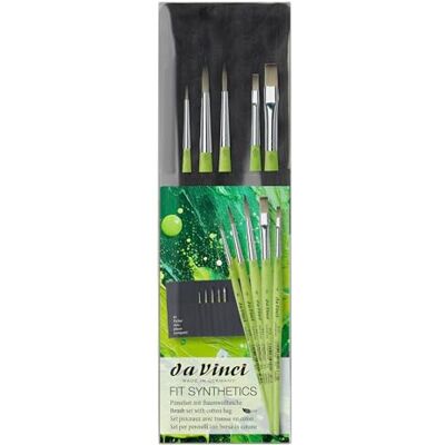 da Vinci , FIT BORSTE Synthetic Set mit Baumwolltasche, Serie 4069, kurz, Acryl, Öl, Für Keramik, Papier, Hobby & Schule, Made in Germany, Größe 0, 4, 6, 4, 8 da Vinci , FIT BORSTE Synthetic Set mit Baumwolltasche, Serie 4069, kurz, Acryl, Öl, Für Keramik, Papier, Hobby & Schule, Made in Germany, Größe 0, 4, 6, 4, 8
