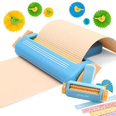 Snrtevu Papier Crimper Walze, 11,5 cm Einzug, für 80–120 g/m² Papier (Linien) Papier Crimper zum Verschließen, beidseitig drehbar, 3-mm-Prägung für Karten, Scrapbooking, DIY-Deko und 80–120 g/m² Papier Snrtevu Papier Crimper Walze, 11,5 cm Einzug, für 80–120 g/m² Papier (Linien) Papier Crimper zum Verschließen, beidseitig drehbar, 3-mm-Prägung für Karten, Scrapbooking, DIY-Deko und 80–120 g/m² Papier