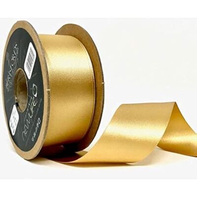 Berisfords 678 NewLife Satinband, 100% recycelt, 35 mm, Honiggold, 20 m Spule Berisfords 678 NewLife Satinband, 100% recycelt, 35 mm, Honiggold, 20 m Spule