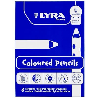 LYRA Ferby Jumbo 4-Color XXL Dickkernfarbstift mit 12 cm Länge, 4- Farb-Mine, Etui mit 6 Stück LYRA Ferby Jumbo 4-Color XXL Dickkernfarbstift mit 12 cm Länge, 4- Farb-Mine, Etui mit 6 Stück