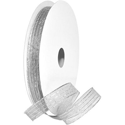 Morex Harmony Ribbon Metallic, 1,6 cm x 50 m, Zinn, Artikel 1401.03/50-632, 5/8 Zoll x 45 m Morex Harmony Ribbon Metallic, 1,6 cm x 50 m, Zinn, Artikel 1401.03/50-632, 5/8 Zoll x 45 m