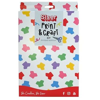 SISER Busta Print & Craft Set zum Bedrucken und Transferieren von Fotos, bunte Bilder auf Stoffen, inklusive 10 Blatt EasyColor DTV und 2 wiederverwendbaren Apllicationsmasken SISER Busta Print & Craft Set zum Bedrucken und Transferieren von Fotos, bunte Bilder auf Stoffen, inklusive 10 Blatt EasyColor DTV und 2 wiederverwendbaren Apllicationsmasken