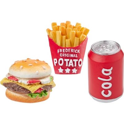 Hobbyfun Miniatur-Set Fastfood 3 Stück 3.0-4.5 cm Kunststoff-Modell Hobbyfun Miniatur-Set Fastfood 3 Stück 3.0-4.5 cm Kunststoff-Modell