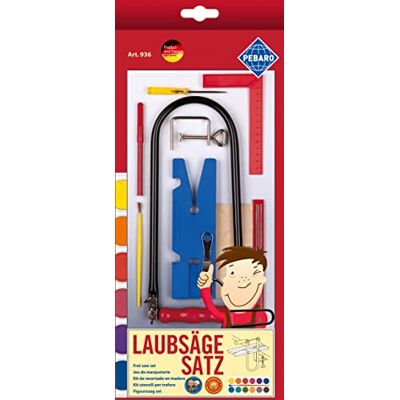 Pebaro 936 Laubsäge Set , 17 Teile, komplettes Set für Laubsägearbeiten, mit Laubsägebogen made in Germany, Laubsägen, Basteln mit Holz, Bastelset, Geschenkidee für Kinder Pebaro 936 Laubsäge Set , 17 Teile, komplettes Set für Laubsägearbeiten, mit Laubsägebogen made in Germany, Laubsägen, Basteln mit Holz, Bastelset, Geschenkidee für Kinder