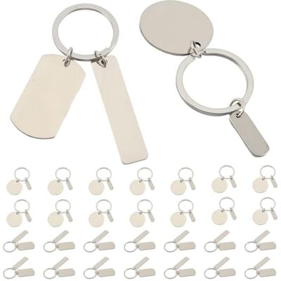 Juinrinet Gravierbare Schlüsselanhänger-Rohlinge Edelstahl 30er Formen Beidseitig blanke Edelstahl-Rohlinge, ideal für Lasergravur oder Prägung, perfekt für DIY Anhänger, Namensschilder und Karten Juinrinet Gravierbare Schlüsselanhänger-Rohlinge Edelstahl 30er Formen Beidseitig blanke Edelstahl-Rohlinge, ideal für Lasergravur oder Prägung, perfekt für DIY Anhänger, Namensschilder und Karten
