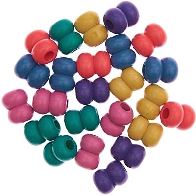 Rico Design Makramee Perlen Regenbogenfarben Holz 24 STK 17x22 mm Rico Design Makramee Perlen Regenbogenfarben Holz 24 STK 17x22 mm