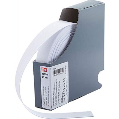 Prym Now Foods 955240 Elastic-Band kräftig 25 mm weiß, 72Prozent PES 28Prozent ED Prym Now Foods 955240 Elastic-Band kräftig 25 mm weiß, 72Prozent PES 28Prozent ED