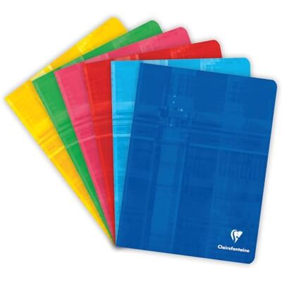 Calligraphe Clairefontaine 3721C Packung mit 10 Heften 17x22cm, geheftet, 40 Blatt 90g, französische Lineatur, farbig sortiert, 1 Pack Calligraphe Clairefontaine 3721C Packung mit 10 Heften 17x22cm, geheftet, 40 Blatt 90g, französische Lineatur, farbig sortiert, 1 Pack
