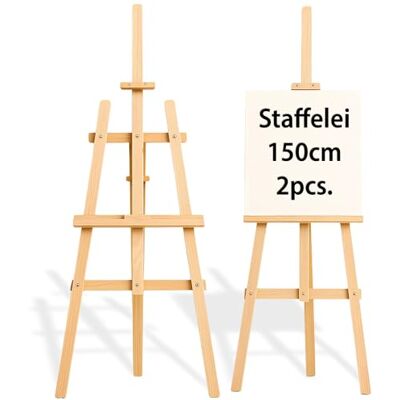 Amazinggirl Staffelei Holz groß Leinwand Ständer 150 cm (2 stück) Holzständer für Sitzplan Hochzeit Canvas Painting Staffeleien Bilderständer Easel für Kinder und Erwachsene Kiefernholz Amazinggirl Staffelei Holz groß Leinwand Ständer 150 cm (2 stück) Holzständer für Sitzplan Hochzeit Canvas Painting Staffeleien Bilderständer Easel für Kinder und Erwachsene Kiefernholz