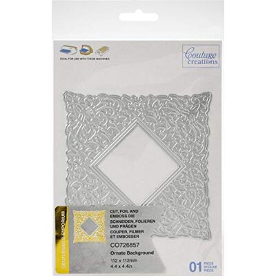 Couture Creations CO726857 Geschnittene Folien-Prägung, verzierter Block, Kunstvoller Hintergrund, 10,2 x 10,2 cm, Einheitsgröße Couture Creations CO726857 Geschnittene Folien-Prägung, verzierter Block, Kunstvoller Hintergrund, 10,2 x 10,2 cm, Einheitsgröße