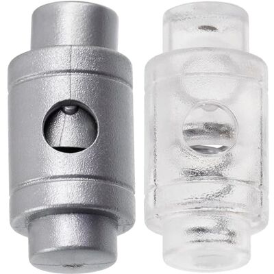 AERZETIX 20 Stück 1-Loch-Zylinderfederklemmen silberfarben und transparent weiß 4 mm Öffnungen aus Kunststoff DIY-Kreationen zum Anpassen von Schnürsenkeln AERZETIX 20 Stück 1-Loch-Zylinderfederklemmen silberfarben und transparent weiß 4 mm Öffnungen aus Kunststoff DIY-Kreationen zum Anpassen von Schnürsenkeln