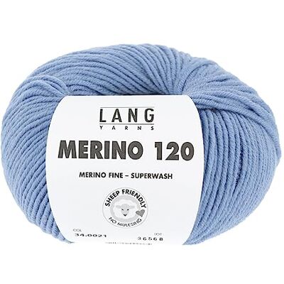 Lang Yarns Merino 120 Superwash 0021 jeansblau Lang Yarns Merino 120 Superwash 0021 jeansblau