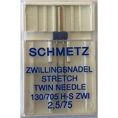 SCHMETZ Twin Stretch Nähmaschinennadel, Größe 2,5/75, 1 Stück SCHMETZ Twin Stretch Nähmaschinennadel, Größe 2,5/75, 1 Stück