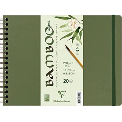 Clairefontaine Bamboo Aquarellpapier 250 g/m² Spiralblock - Aquarellpapier Clairefontaine Bamboo Aquarellpapier 250 g/m² Spiralblock - Aquarellpapier