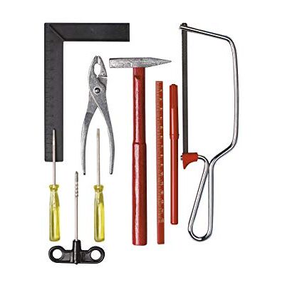 Pebaro 942 Werkzeug-Set in Tüte, 9 Teilen, für Hobby oder Junioer Handwerker, Basteln mit Holz, Werken, Bastelset, Geschenkidee für Kinder, Rot Pebaro 942 Werkzeug-Set in Tüte, 9 Teilen, für Hobby oder Junioer Handwerker, Basteln mit Holz, Werken, Bastelset, Geschenkidee für Kinder, Rot