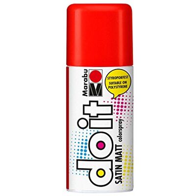 Marabu 21070006006 Do it Satin Matt zinnoberrot, Colorspray auf Acrylbasis, styroporfest, schnell trocknend, sehr gute Deckkraft, wetterfest, für große und kleine Bastelarbeiten, 150 ml Sprühdose Marabu 21070006006 Do it Satin Matt zinnoberrot, Colorspray auf Acrylbasis, styroporfest, schnell trocknend, sehr gute Deckkraft, wetterfest, für große und kleine Bastelarbeiten, 150 ml Sprühdose